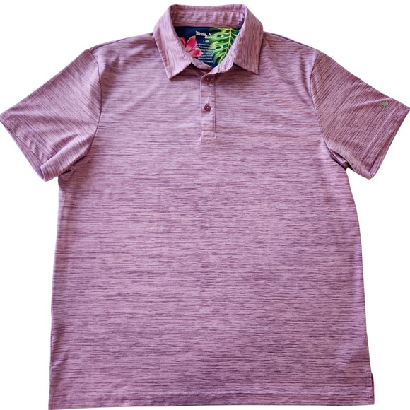 Birdie Bound Men's Purple Polo Shirt Golf Athletic Casual performance sz Large L - Picture 2 of 6